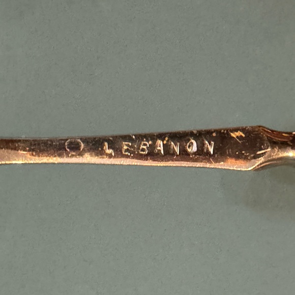 Set of 3 Vintage LEBANON Carved Inlaid Figural Bird Handle spoon fork spatula - Picture 4 of 6